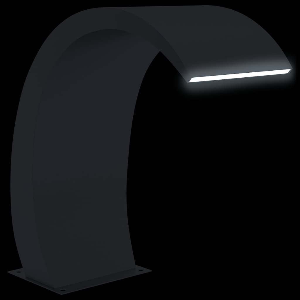 Σιντριβάνι Πισίνας με LED 22x60x70 εκ. Ανοξείδωτο Ατσάλι 304 - Pakobazaar