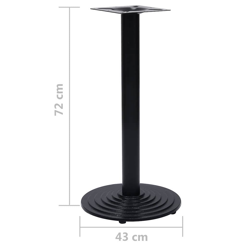 Πόδι τραπεζιού μπιστρό μαύρο Ø43x72 cm Χυτοσίδηρος - Pakobazaar