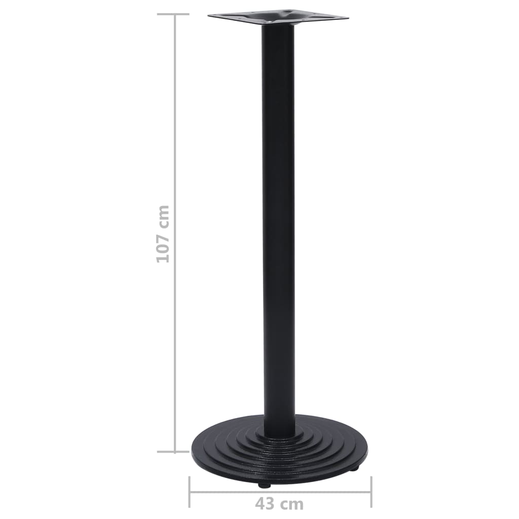 Πόδι τραπεζιού μπιστρό μαύρο Ø43x107 cm Χυτοσίδηρος