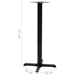 Πόδι Τραπεζιού Bistro Μαύρο 56 x 56 x 107 εκ. από Χυτοσίδηρο