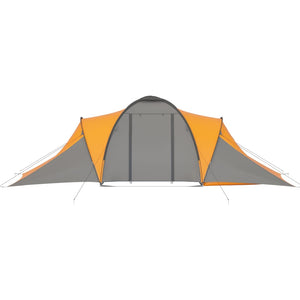 Σκηνή Camping 6 Ατόμων Γκρι / Πορτοκαλί - Pakobazaar