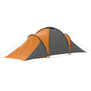 Σκηνή Camping 6 Ατόμων Γκρι / Πορτοκαλί - Pakobazaar
