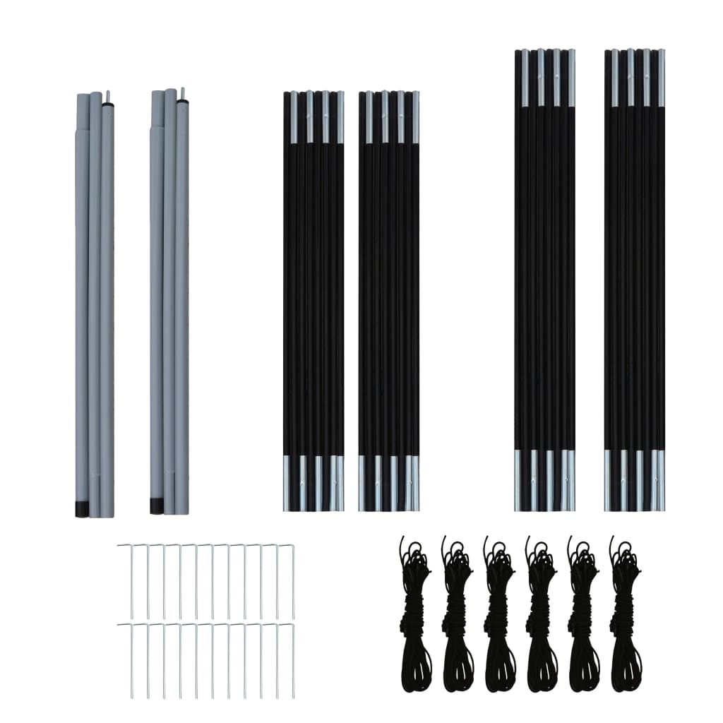 Σκηνή Camping 6 Ατόμων Γκρι / Πορτοκαλί - Pakobazaar