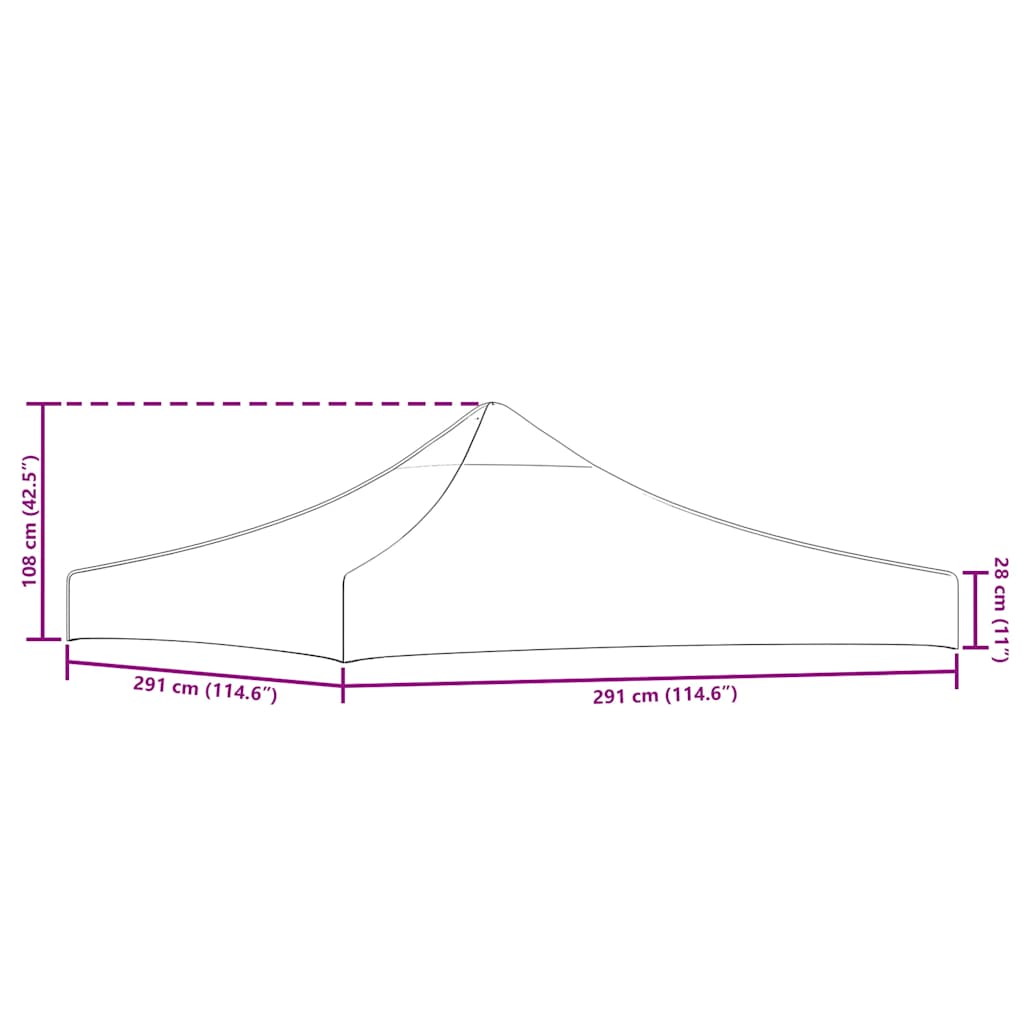 Κάλυμμα Τέντας Εκδηλώσεων Καφέ 3 x 3 μ. 270 γρ/μ² - Pakobazaar