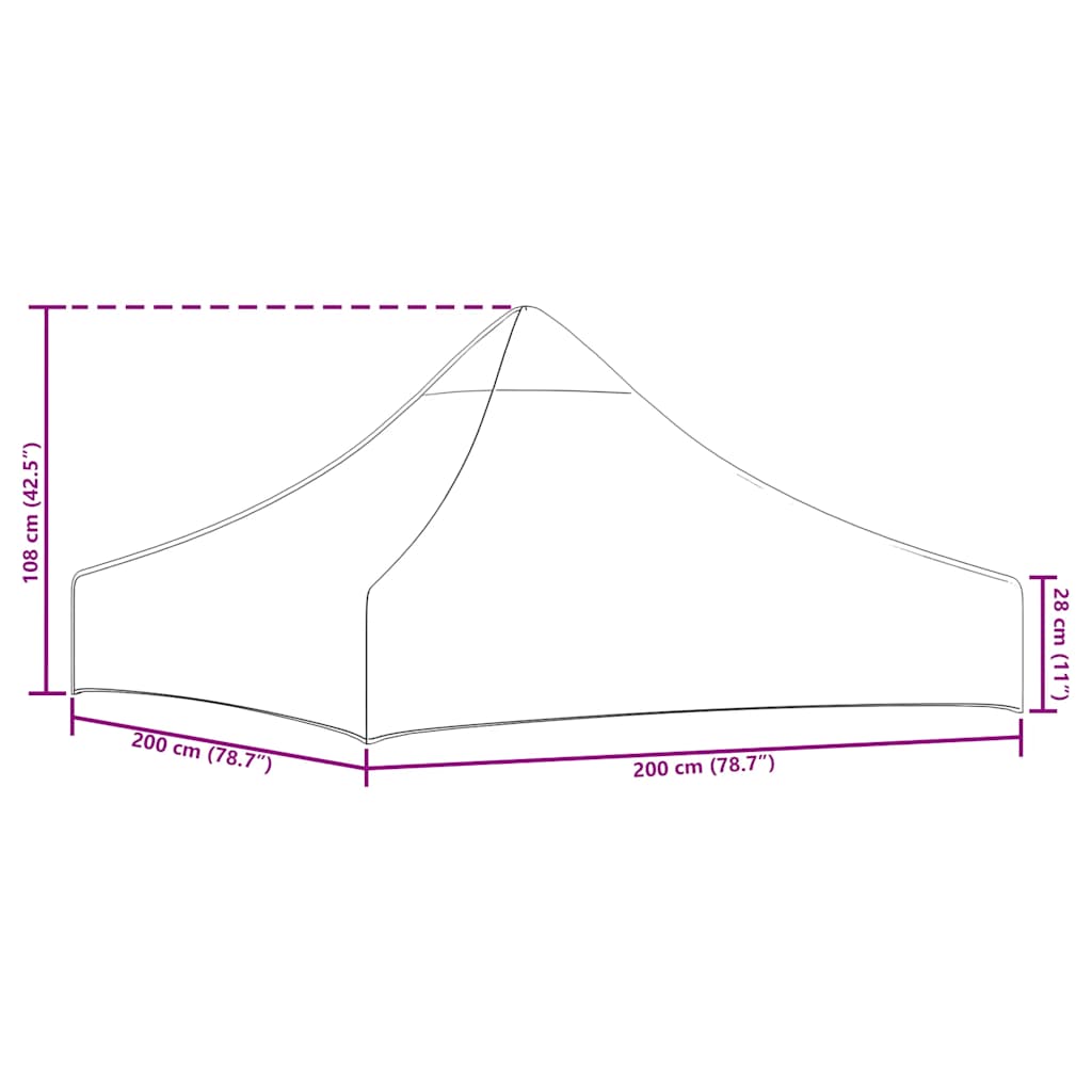 Κάλυμμα Τέντας Εκδηλώσεων Μπεζ 2 x 2 μ. 270 γρ/μ²