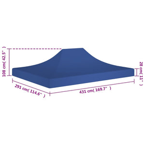 Κάλυμμα Τέντας Εκδηλώσεων Μπλε 4,5 x 3 μ. 270 γρ/μ² - Pakobazaar