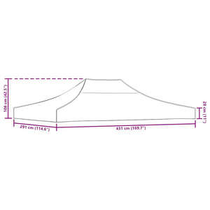 Κάλυμμα Τέντας Εκδηλώσεων Ανθρακί 4,5 x 3 μ. 270 γρ/μ²