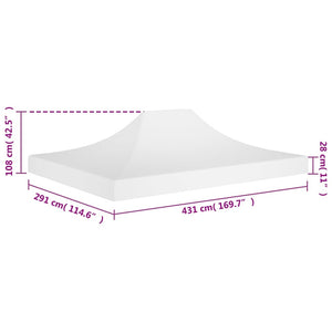 Κάλυμμα Τέντας Εκδηλώσεων Λευκό 4,5 x 3 μ. 270 γρ/μ² - Pakobazaar