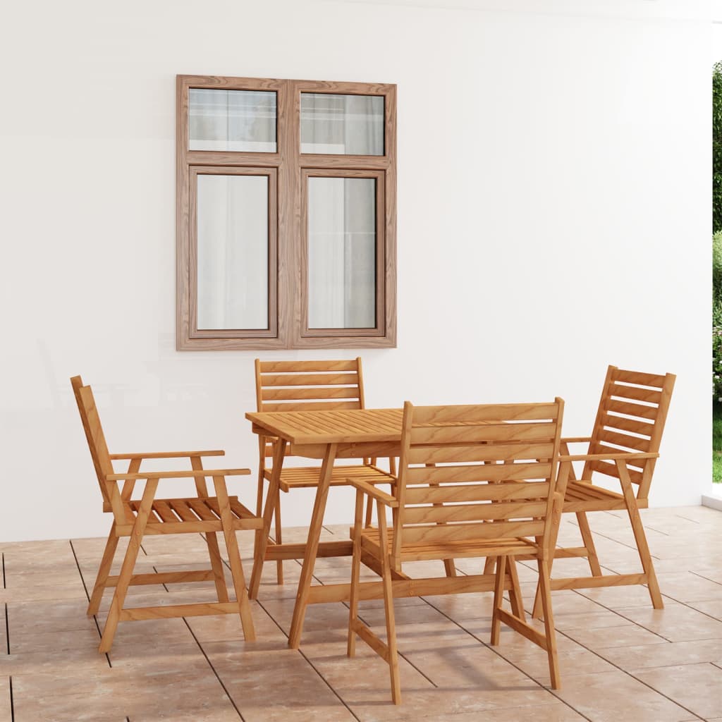 Σετ Τραπεζαρίας Κήπου 5 Τεμαχίων από Μασίφ Ξύλο Ακακίας - PAKOBAZAAR