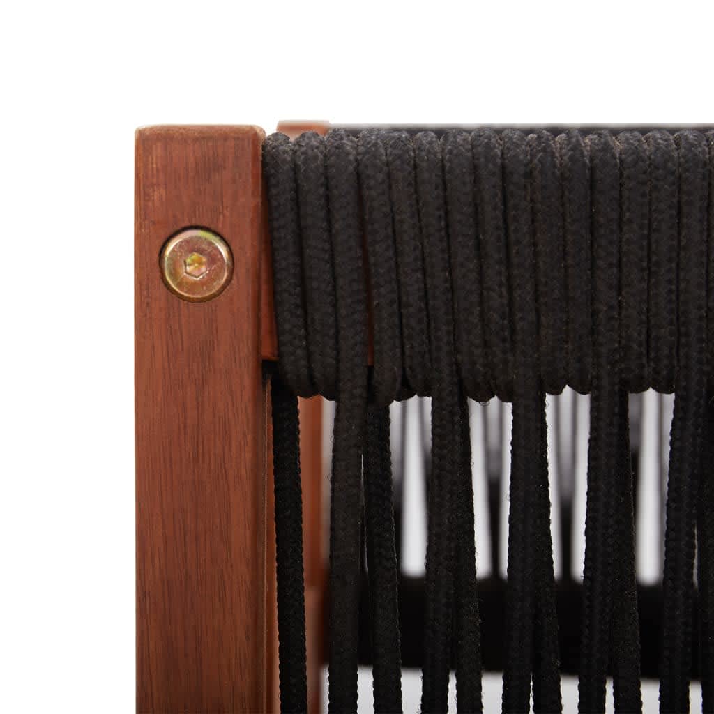 Σετ Σαλόνι Κήπου 4 Τεμαχίων με Μαξιλάρια από Κρεμ Ξύλο Ακακίας & Σχοινί - PAKOBAZAAR