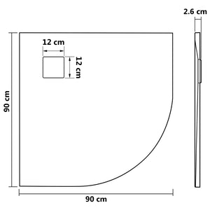 Βάση Ντουζιέρας Καφέ 90 x 90 εκ. από SMC - PAKOBAZAAR