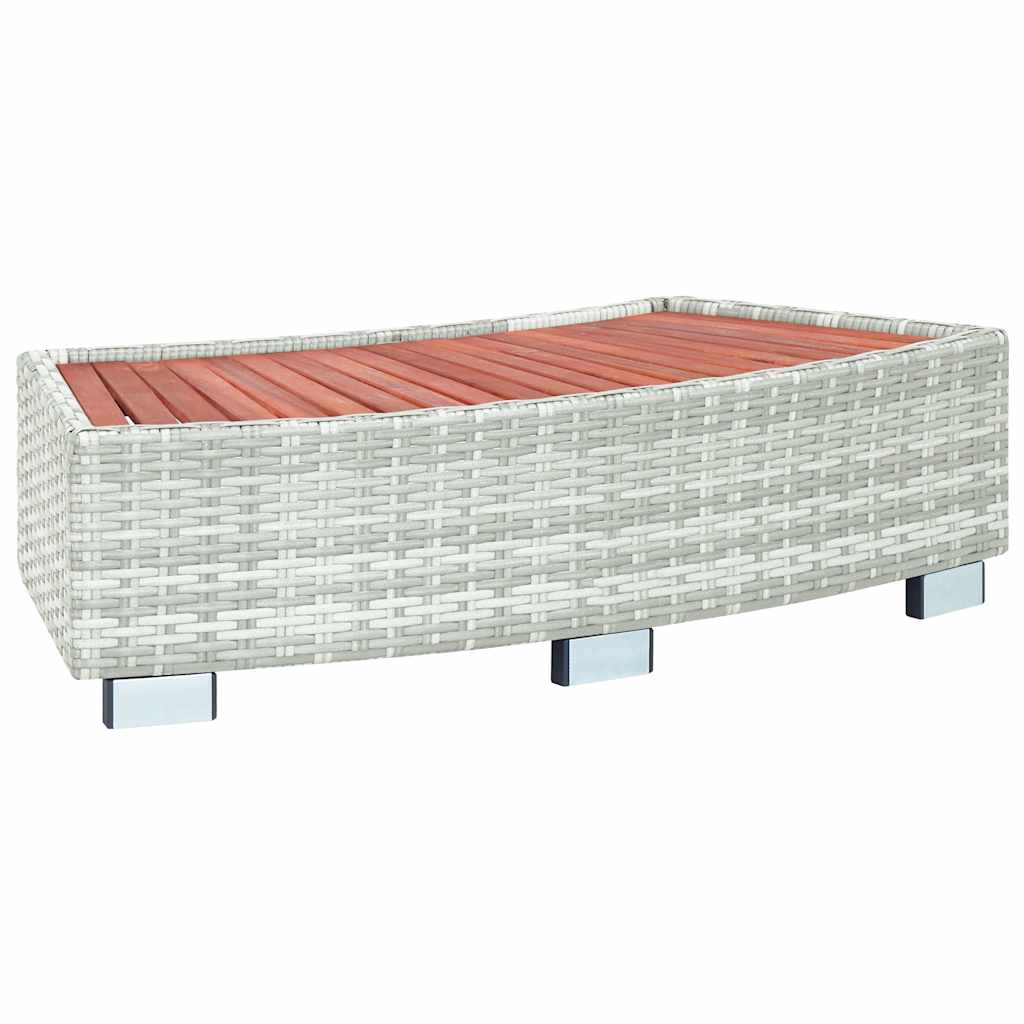 Σκαλοπάτι για Σπα Ανοιχτό Γκρι 92x45x25 εκ. από Συνθετικό Ρατάν