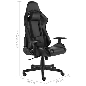 Καρέκλα Gaming Περιστρεφόμενη Μαύρη από PVC