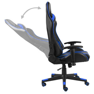Καρέκλα Gaming Περιστρεφόμενη Μπλε από PVC