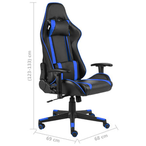 Καρέκλα Gaming Περιστρεφόμενη Μπλε από PVC