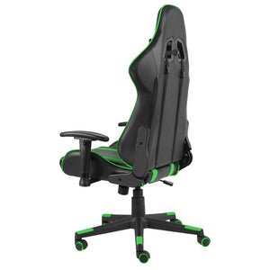 Καρέκλα Gaming Περιστρεφόμενη Πράσινη από PVC - PAKOBAZAAR