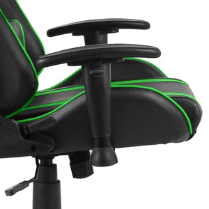 Καρέκλα Gaming Περιστρεφόμενη Πράσινη από PVC - PAKOBAZAAR