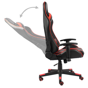 Καρέκλα Gaming Περιστρεφόμενη Κόκκινη από PVC - PAKOBAZAAR
