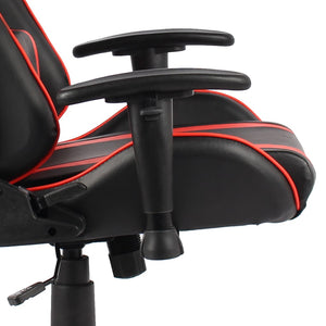 Καρέκλα Gaming Περιστρεφόμενη Κόκκινη από PVC - PAKOBAZAAR