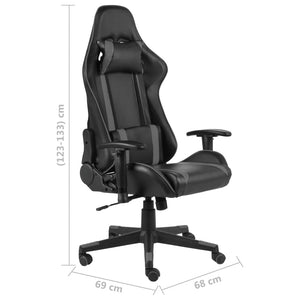 Καρέκλα Gaming Περιστρεφόμενη Γκρι PVC - PAKOBAZAAR