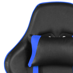 Καρέκλα Gaming Περιστρεφόμενη με Υποπόδιο Μπλε PVC - Pakobazaar