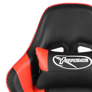 Καρέκλα Gaming Περιστρεφόμενη Κόκκινη PVC - PAKOBAZAAR