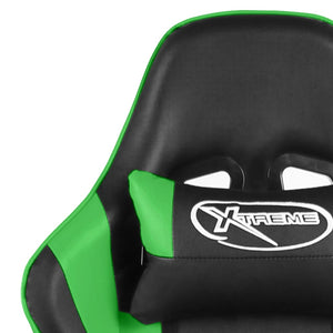 Καρέκλα Gaming Περιστρεφόμενη Πράσινη PVC - PAKOBAZAAR