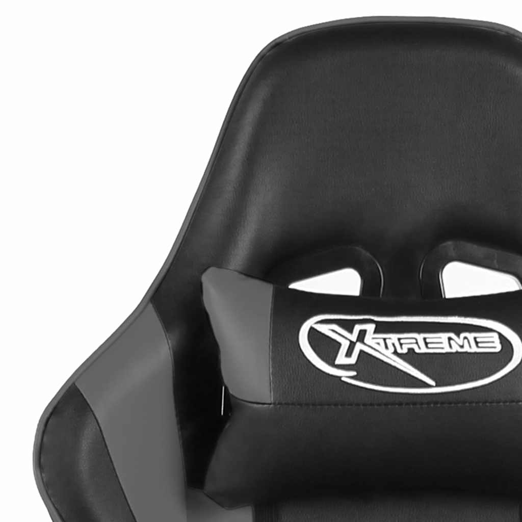 Καρέκλα Gaming Περιστρεφόμενη Γκρι PVC