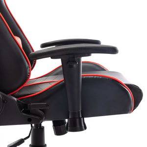 Καρέκλα Gaming Μαύρο/Κόκκινο από Συνθετικό Δέρμα - PAKOBAZAAR