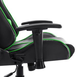 Καρέκλα Gaming Μαύρο / Πράσινο από Συνθετικό Δέρμα - PAKOBAZAAR