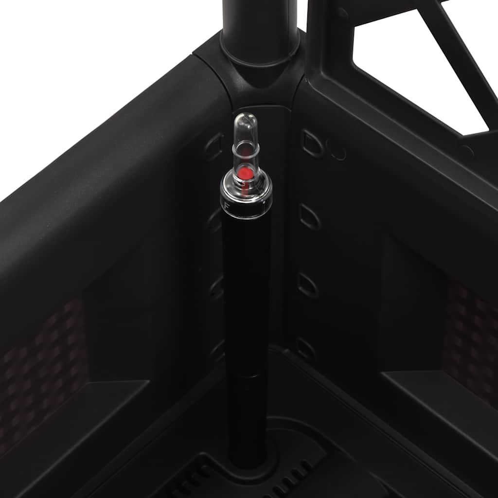 Ζαρντινιέρα Κήπου Ανθρακί με Καφασωτό και Αυτόματο Πότισμα