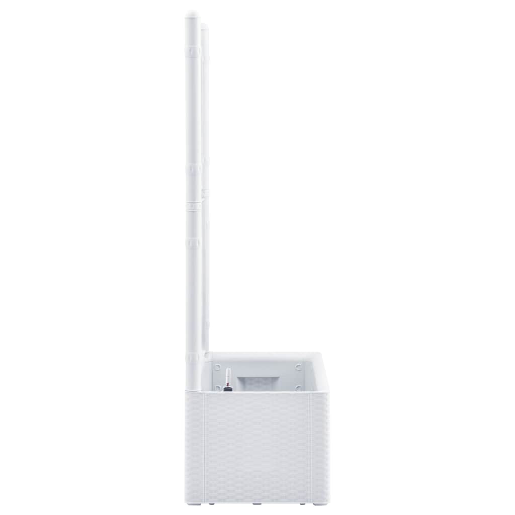 Ζαρντινιέρα Κήπου Λευκή με Καφασωτό και Αυτόματο Πότισμα