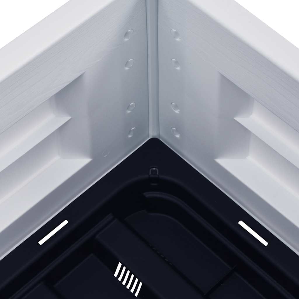 Ζαρντινιέρα Υπερυψωμένη Λευκή 43 x 43 x 35 εκ. Πολυπροπυλένιο