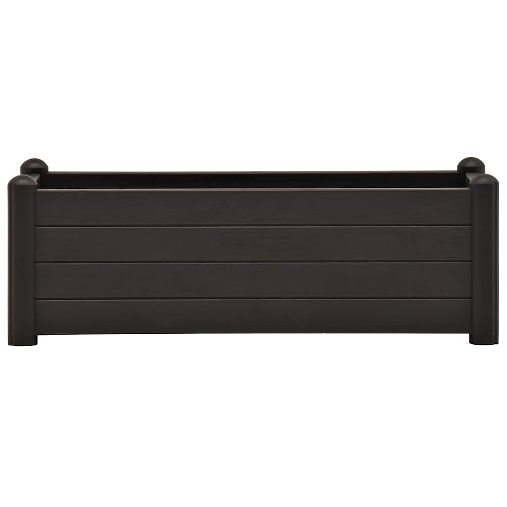 Ζαρντινιέρα Υπερυψωμένη Ανθρακί 100x43x35 εκ. Πολυπροπυλένιο