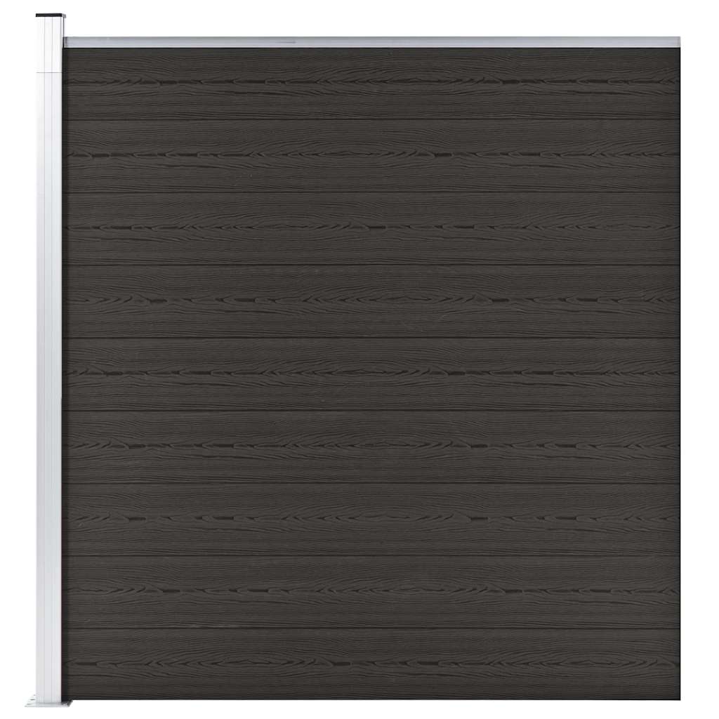 Πάνελ Περίφραξης Μαύρο 175 x 186 εκ. από WPC - PAKOBAZAAR