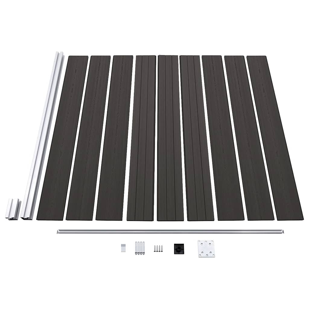 Πάνελ Περίφραξης Μαύρο 175 x 186 εκ. από WPC - PAKOBAZAAR