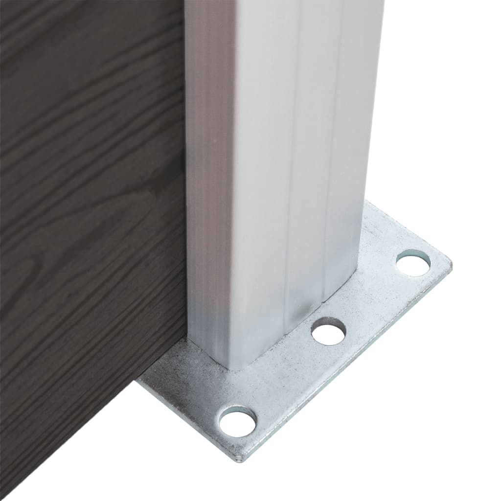 Πάνελ Περίφραξης Μαύρο 95 x (105-180) εκ. από WPC - PAKOBAZAAR