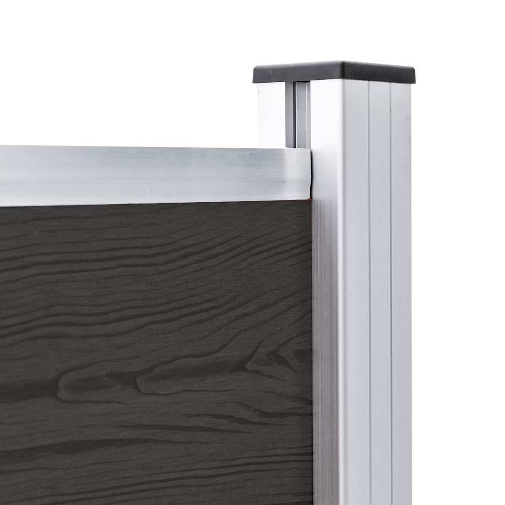 Πάνελ Περίφραξης Μαύρο 175 x 105 εκ. από WPC - PAKOBAZAAR