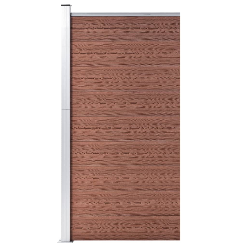Πάνελ Περίφραξης Καφέ 95 x 186 εκ. από WPC - PAKOBAZAAR