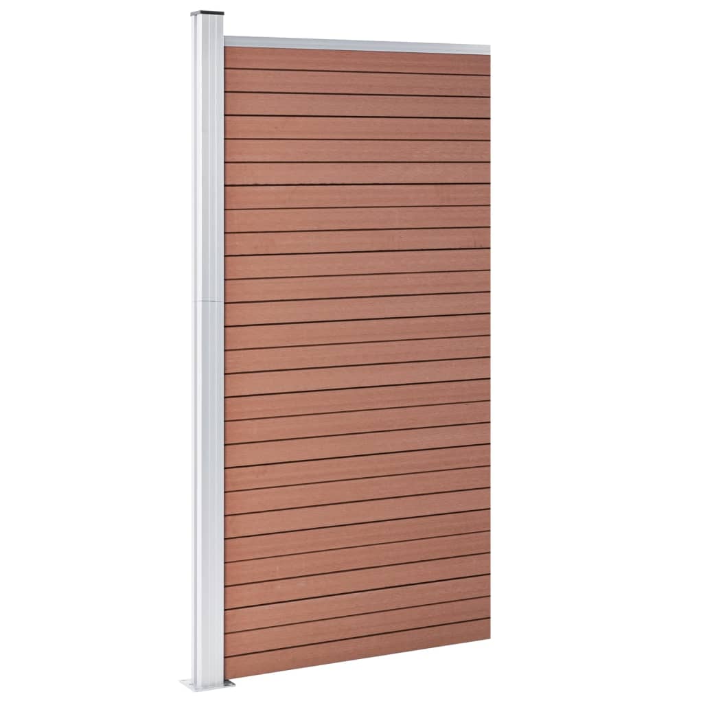 Πάνελ Περίφραξης Καφέ 95 x 186 εκ. από WPC - PAKOBAZAAR
