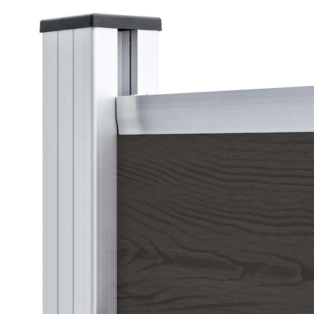 Πάνελ Περίφραξης Μαύρο 95 x 186 εκ. από WPC - PAKOBAZAAR