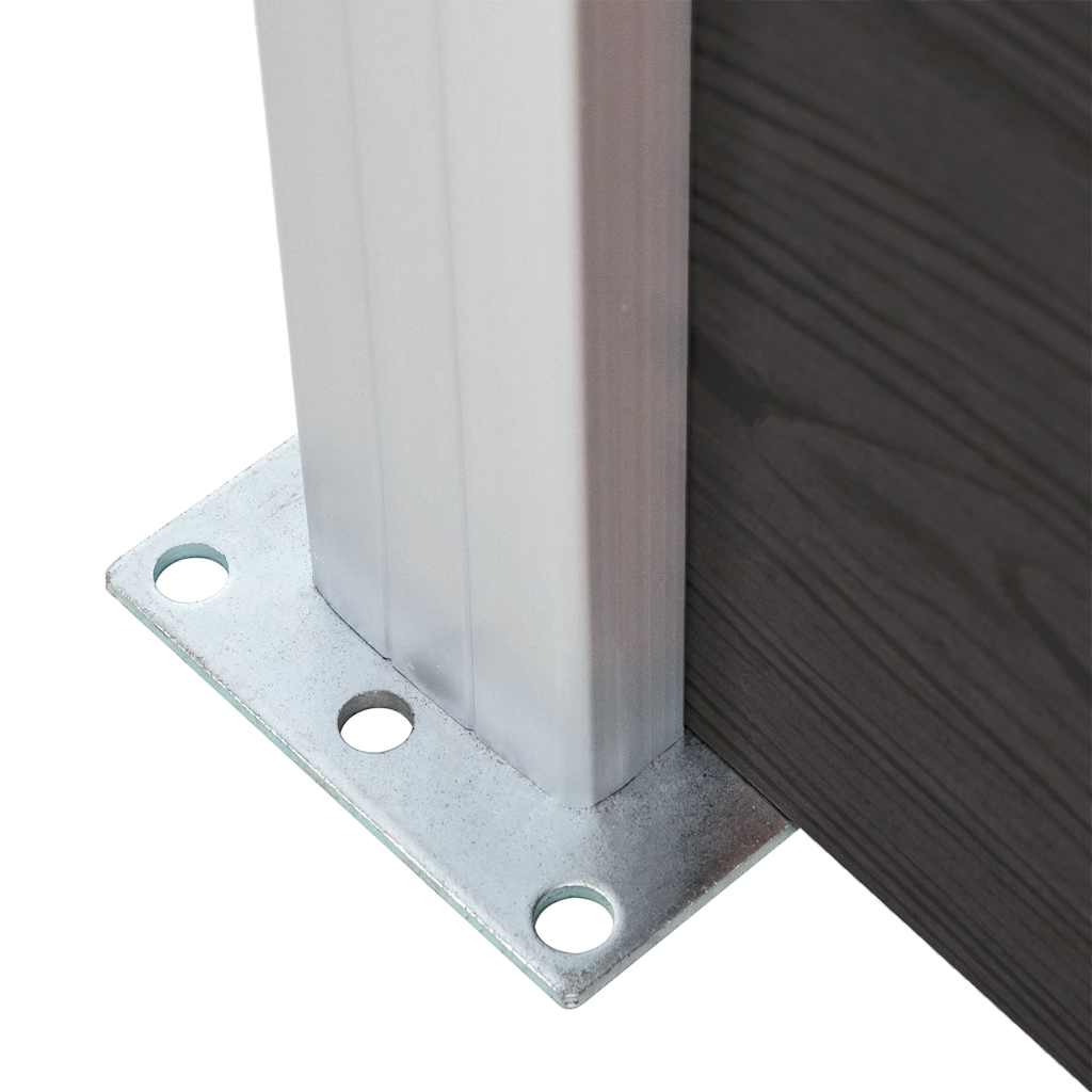 Πάνελ Περίφραξης Μαύρο 95 x 186 εκ. από WPC - PAKOBAZAAR