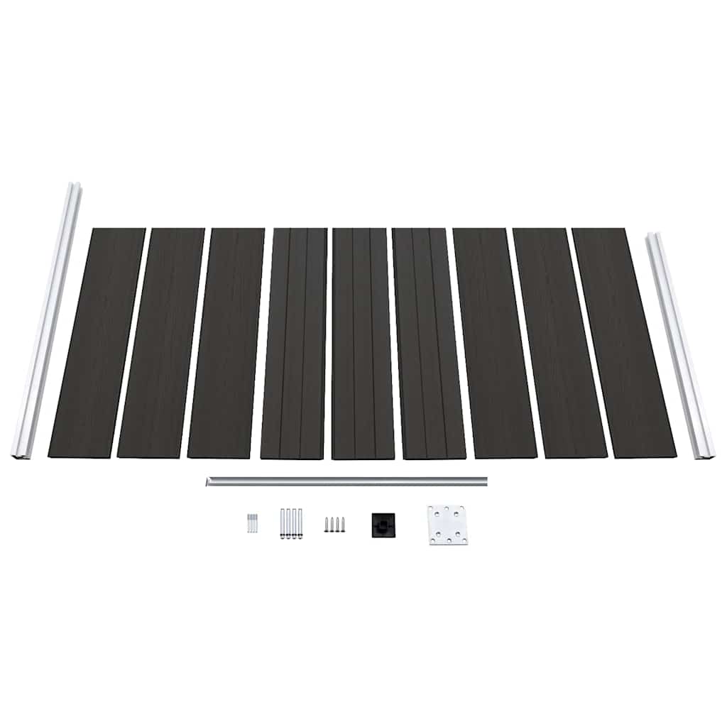 Πάνελ Περίφραξης Μαύρο 95 x 186 εκ. από WPC - PAKOBAZAAR