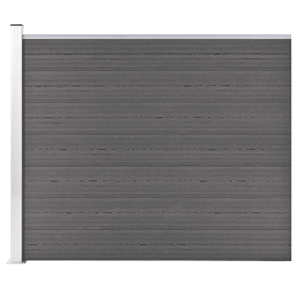Πάνελ Περίφραξης Γκρι 175 x 146 εκ. από WPC - PAKOBAZAAR