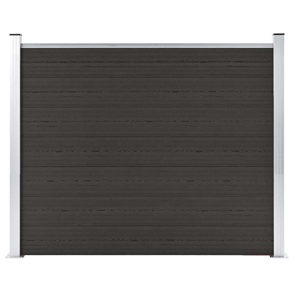 Πάνελ Περίφραξης Μαύρο 180 x 146 εκ. από WPC - PAKOBAZAAR