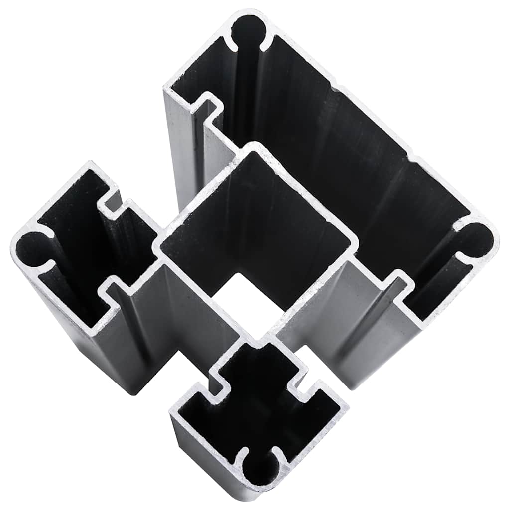 Πάνελ Περίφραξης Μαύρο 175 x 146 εκ. από WPC - Pakobazaar
