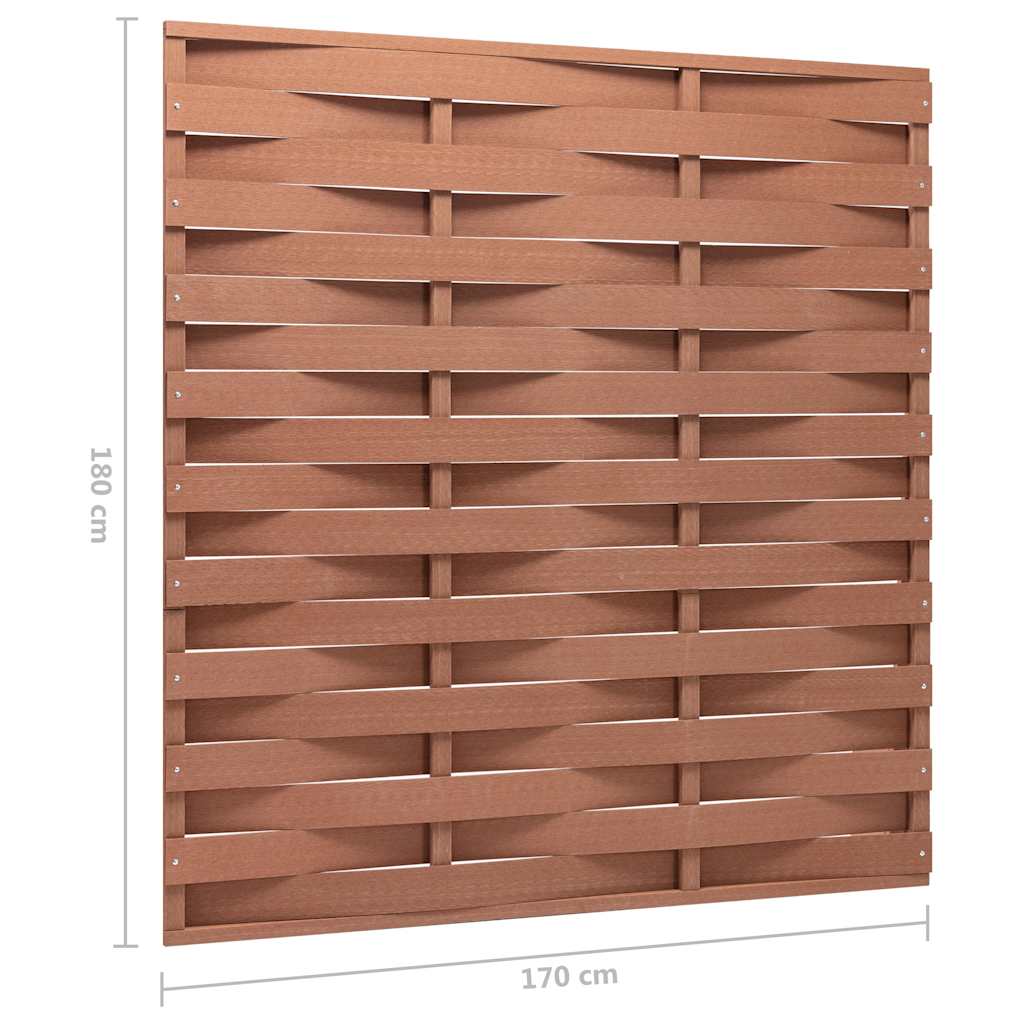 Πάνελ Περίφραξης Καφέ 170 x 180 εκ. από WPC - Pakobazaar