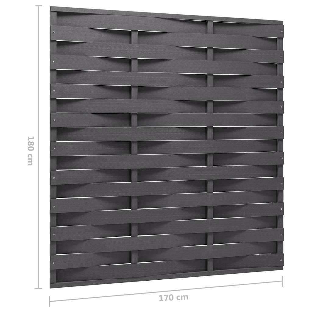 Πάνελ Περίφραξης Γκρι 170 x 180 εκ. από WPC