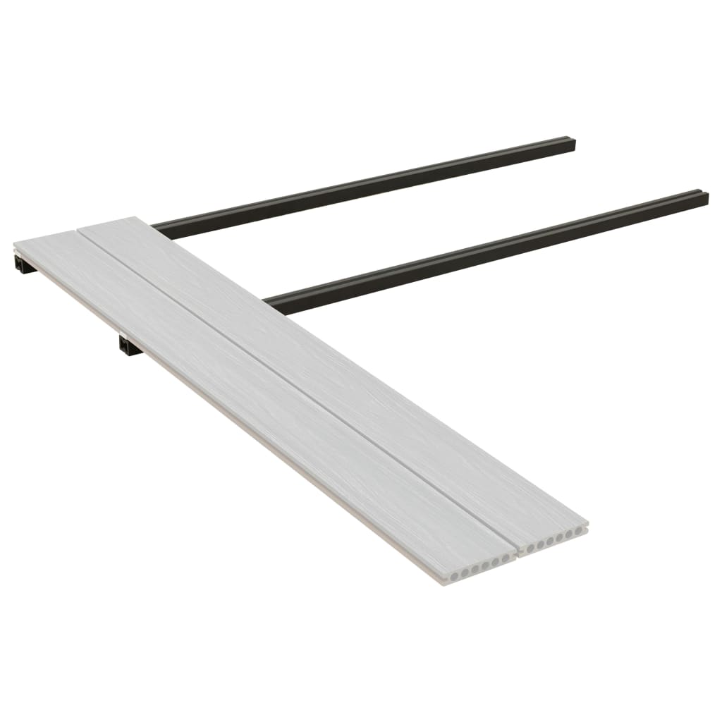 Δοκοί Deck 8 τεμ. Μαύροι 170 x 3 x 4 εκ. από WPC