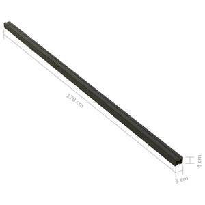 Δοκοί Deck 8 τεμ. Μαύροι 170 x 3 x 4 εκ. από WPC